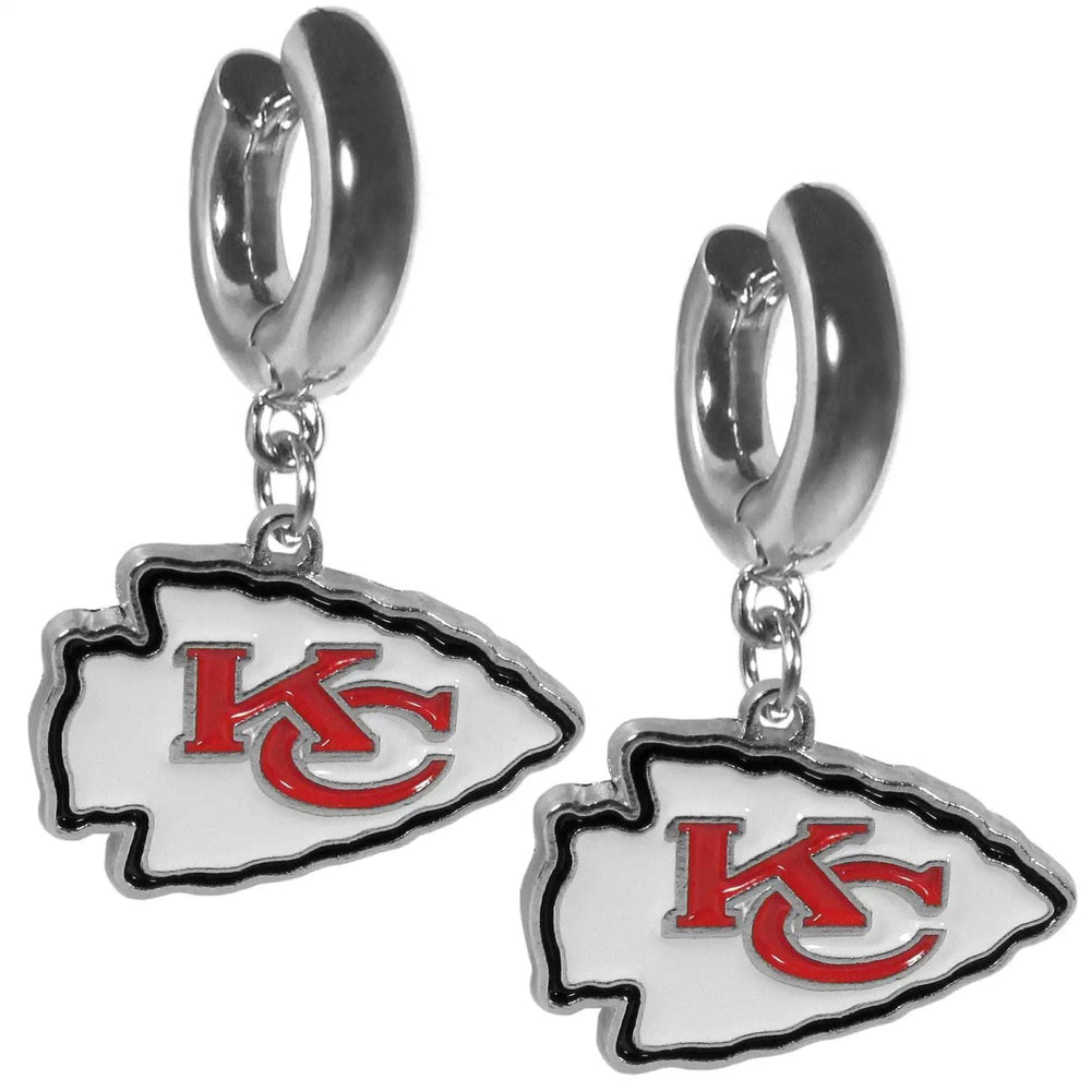 Kansas City Chiefs Huggie Hoop Earrings - Kansas City Chiefs - Flyclothing LLC