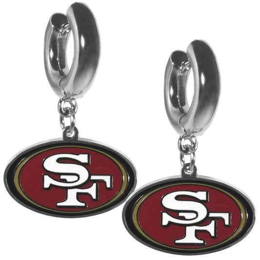 San Francisco 49ers Huggie Hoop Earrings - San Francisco 49ers - Flyclothing LLC