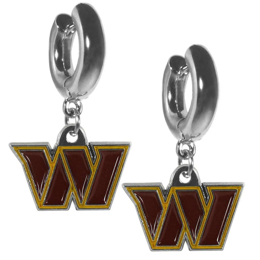 Washington Commanders Huggie Hoop Earrings - Washington Commanders - Flyclothing LLC