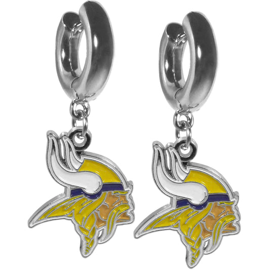 Minnesota Vikings Huggie Hoop Earrings - Minnesota Vikings - Flyclothing LLC