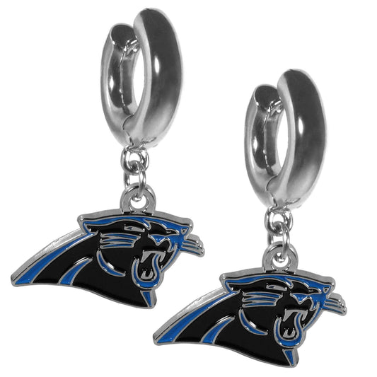 Carolina Panthers Huggie Hoop Earrings - Carolina Panthers - Flyclothing LLC