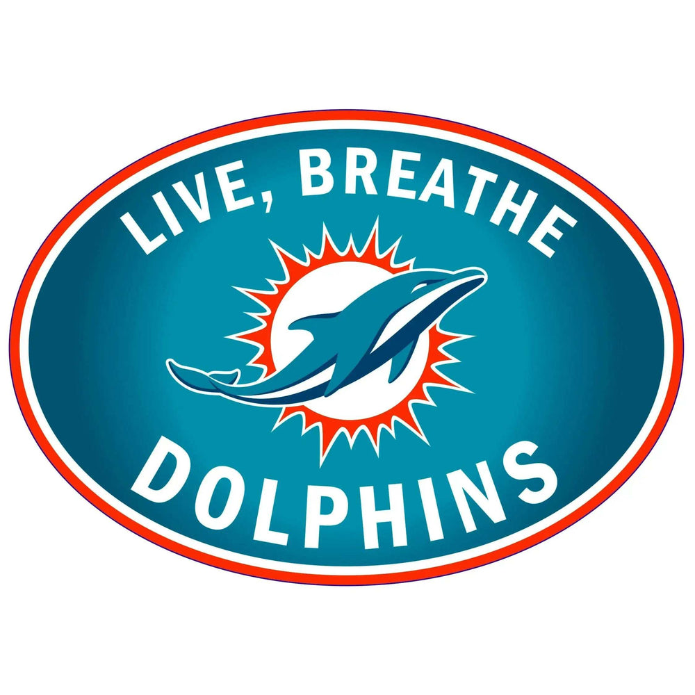 Miami Dolphins Live-Breath Auto Decal - Miami Dolphins - Flyclothing LLC