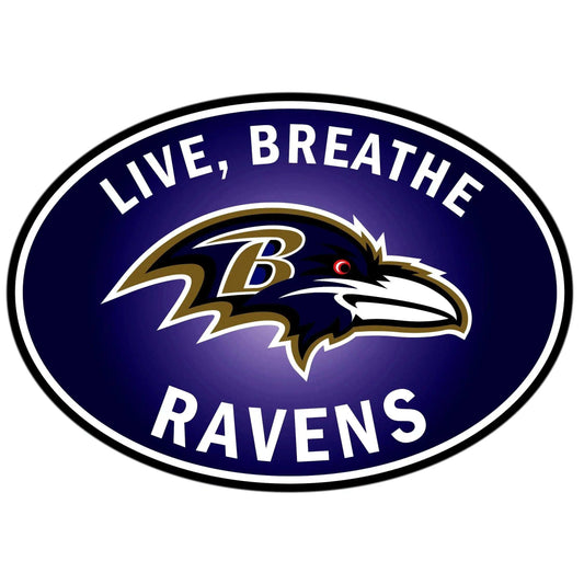 Baltimore Ravens Live-Breath Auto Decal - Baltimore Ravens - Flyclothing LLC