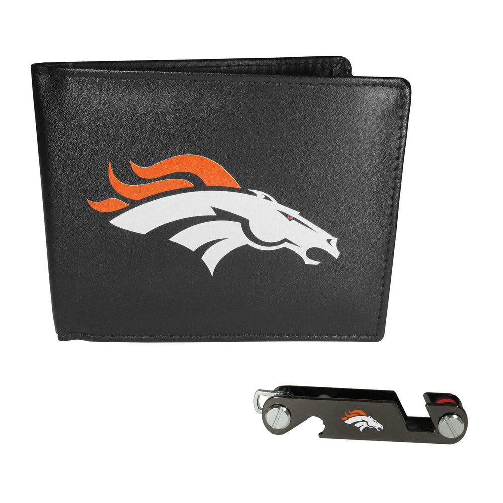 Denver Broncos Leather Bi-fold Wallet & Key Organizer - Denver Broncos - Flyclothing LLC