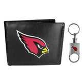 Arizona Cardinals Leather Bi-fold Wallet & Valet Key Chain - Arizona Cardinals - Flyclothing LLC