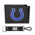 Indianapolis Colts Leather Bi-fold Wallet & Strap Key Chain - Siskiyou Buckle - Flyclothing LLC