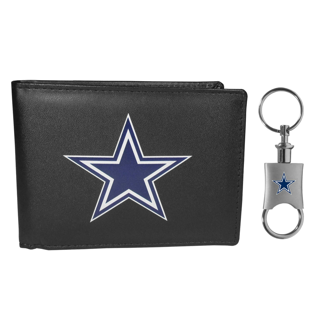 Dallas Cowboys Leather Bi-fold Wallet & Valet Key Chain - Dallas Cowboys - Flyclothing LLC
