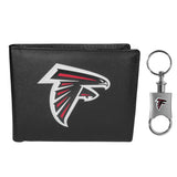 Atlanta Falcons Leather Bi-fold Wallet & Valet Key Chain - Atlanta Falcons - Flyclothing LLC