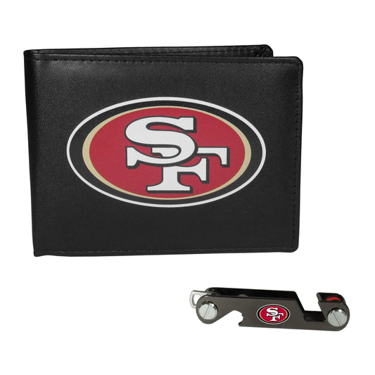 San Francisco 49ers Leather Bi-fold Wallet & Key Organizer - San Francisco 49ers - Flyclothing LLC