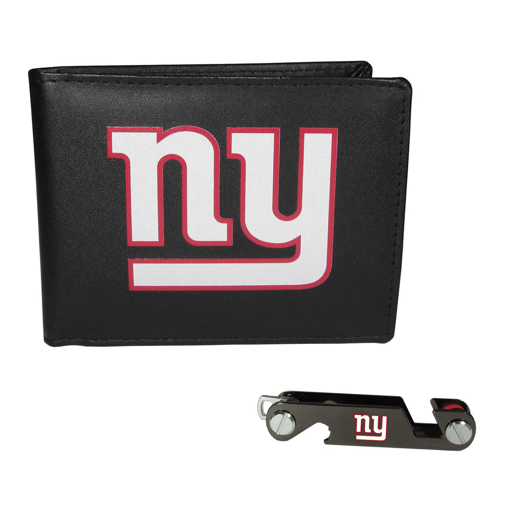 New York Giants Leather Bi-fold Wallet & Key Organizer - New York Giants - Flyclothing LLC