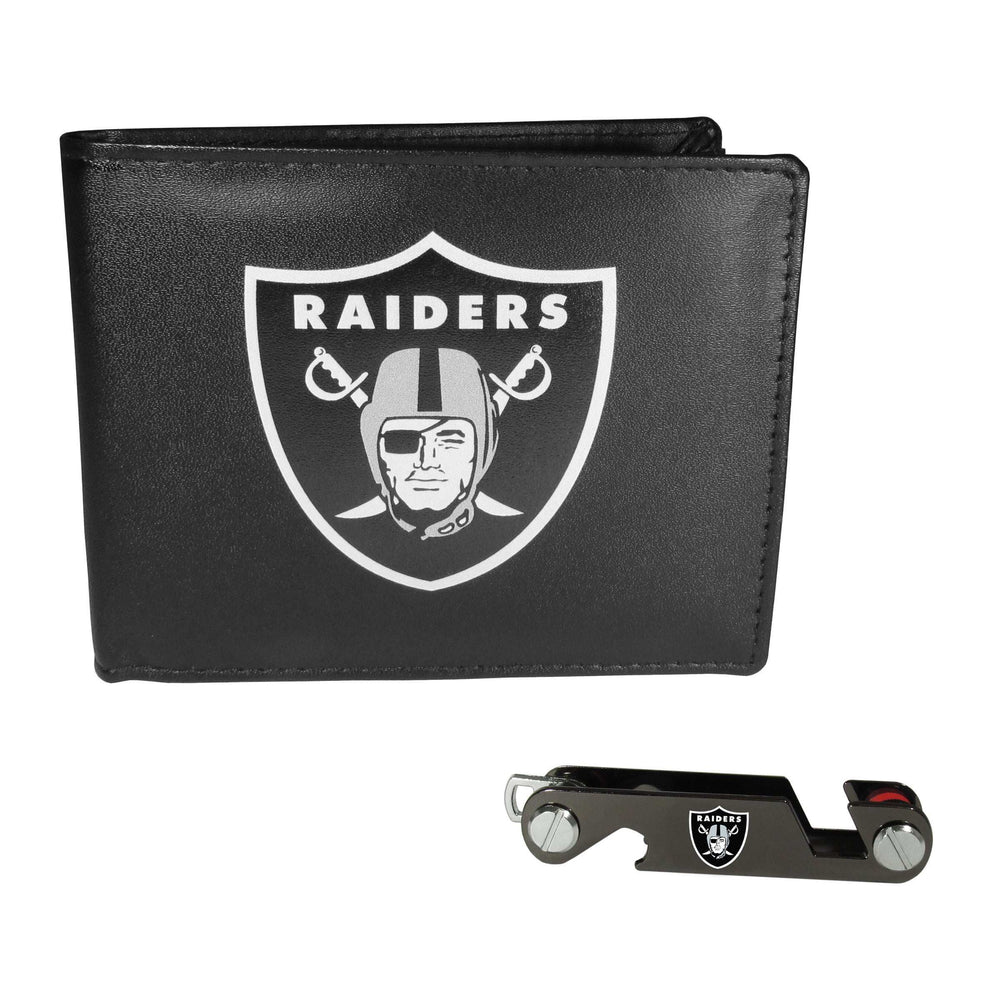 Las Vegas Raiders Leather Bi-fold Wallet & Key Organizer - Las Vegas Raiders - Flyclothing LLC