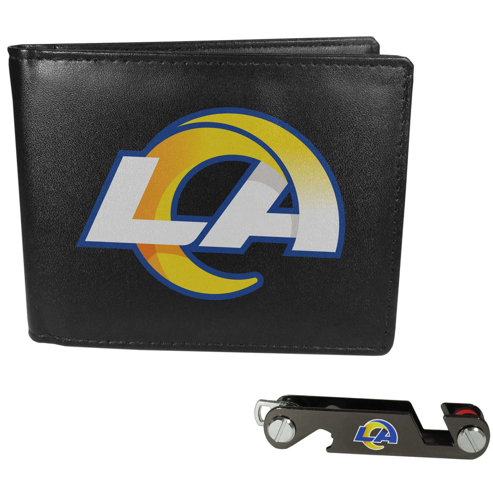 Los Angeles Rams Leather Bi-fold Wallet & Key Organizer - Los Angeles Rams - Flyclothing LLC