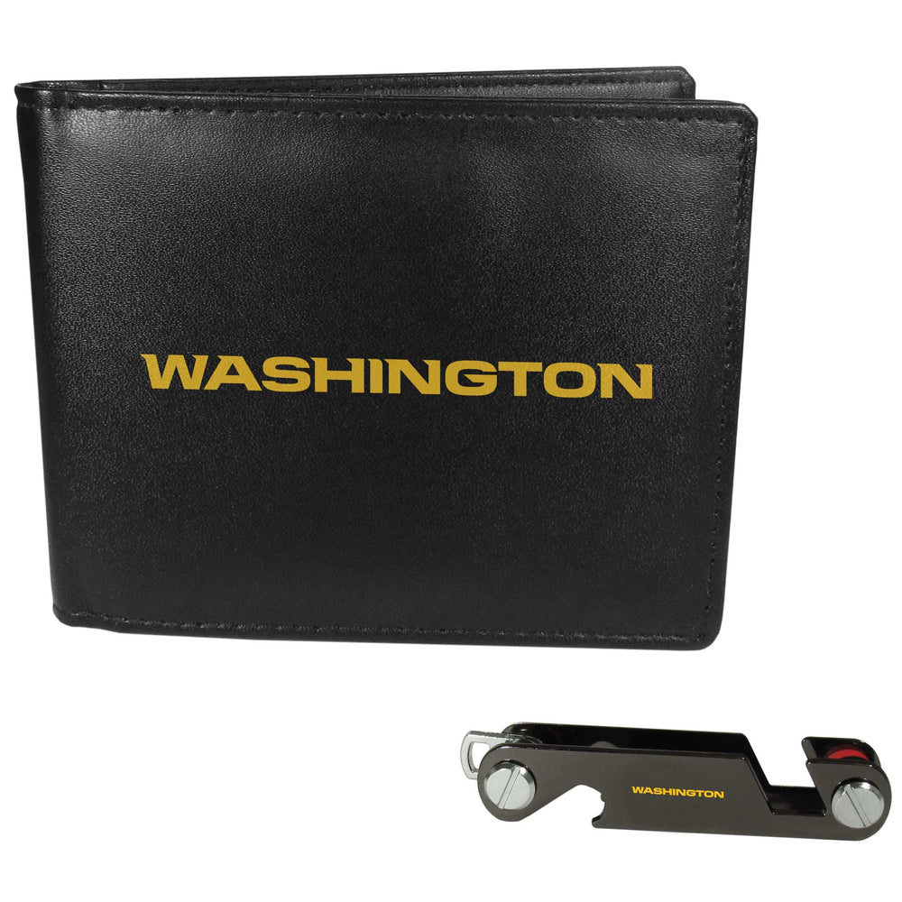 Washington Commanders Leather Bi-fold Wallet & Key Organizer - Washington Commanders - Flyclothing LLC