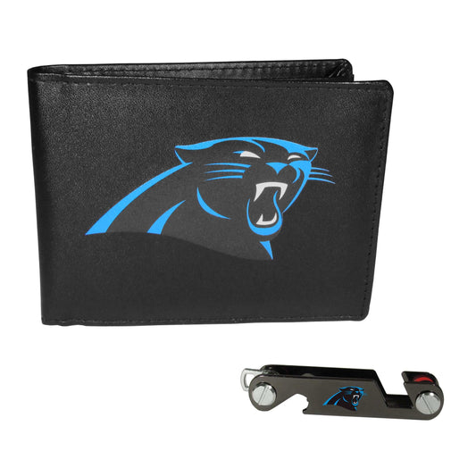 Carolina Panthers Leather Bi-fold Wallet & Key Organizer - Carolina Panthers - Flyclothing LLC