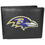 Baltimore Ravens Leather Bi-fold Wallet Large Logo - Baltimore Ravens - Flyclothing LLC