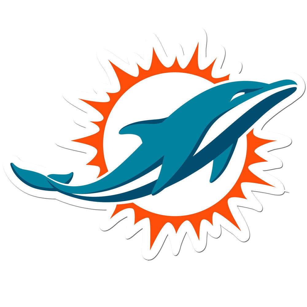 Miami Dolphins 8 inch Auto Decal - Miami Dolphins - Flyclothing LLC