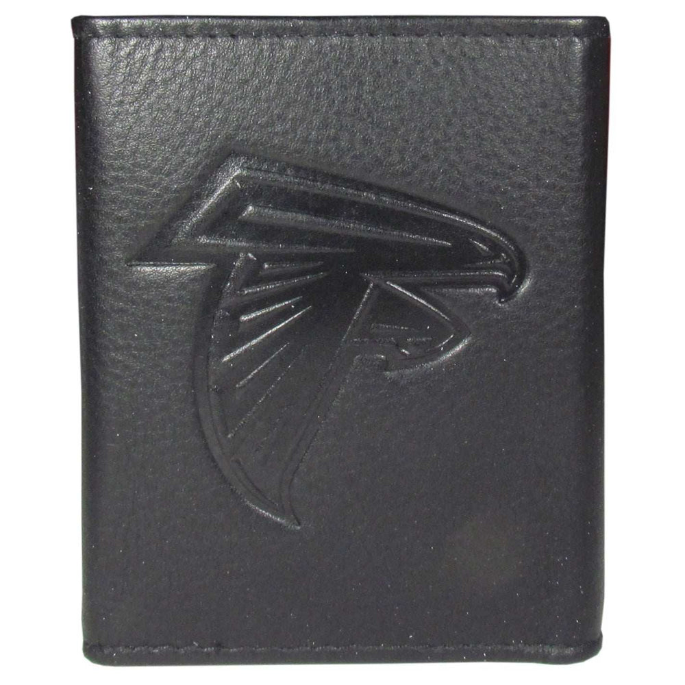 Atlanta Falcons Embossed Leather Tri-fold Wallet - Atlanta Falcons - Flyclothing LLC