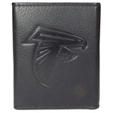 Atlanta Falcons Embossed Leather Tri-fold Wallet - Atlanta Falcons - Flyclothing LLC