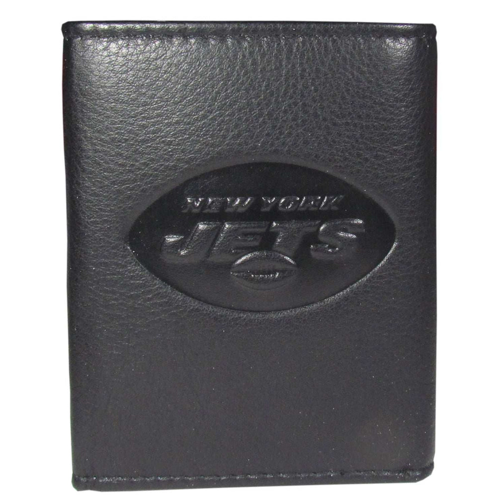 New York Jets Embossed Leather Tri-fold Wallet - New York Jets - Flyclothing LLC