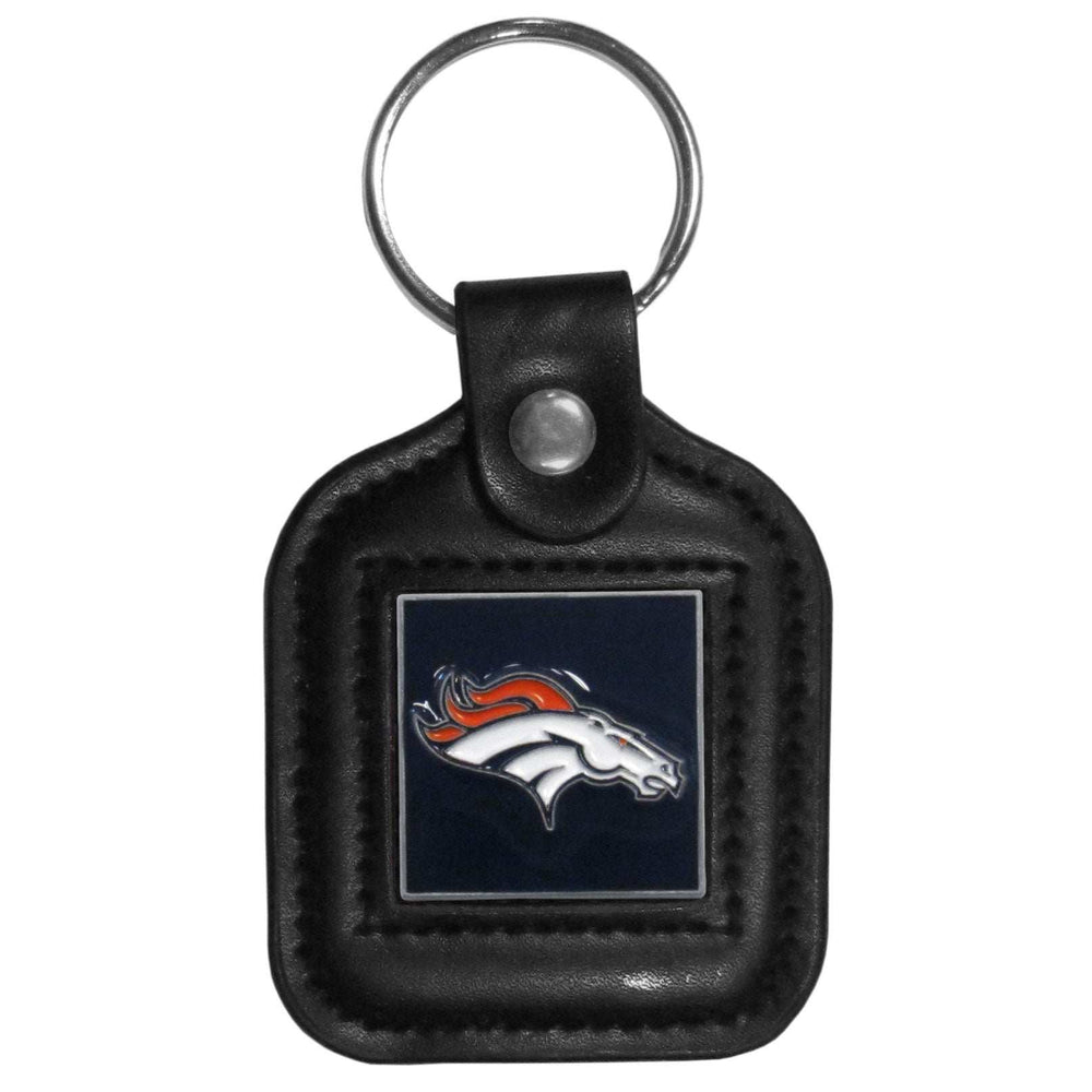Denver Broncos Square Leatherette Key Chain - Denver Broncos - Flyclothing LLC
