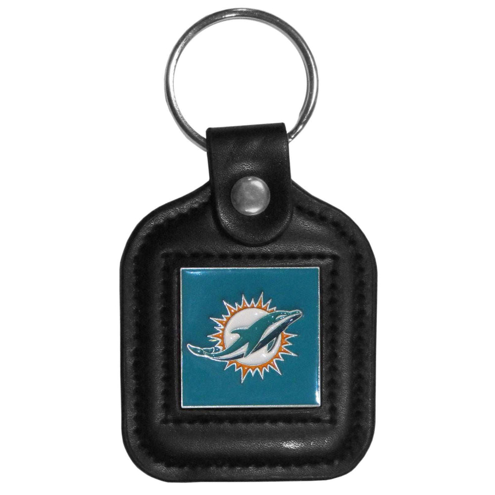 Miami Dolphins Square Leatherette Key Chain - Miami Dolphins - Flyclothing LLC