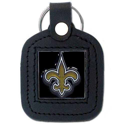 New Orleans Saints Square Leatherette Key Chain - New Orleans Saints - Flyclothing LLC