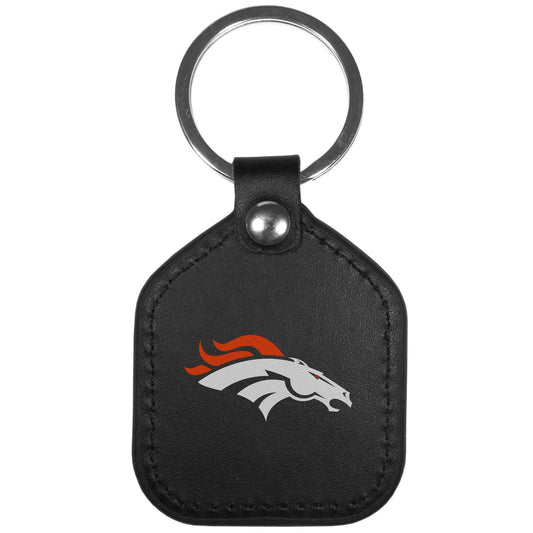 Denver Broncos Leather Square Key Chains - Denver Broncos - Flyclothing LLC