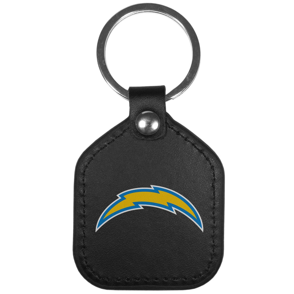 Los Angeles Chargers Leather Square Key Chains - Los Angeles Chargers - Flyclothing LLC