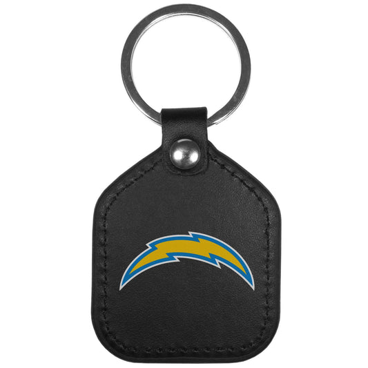 Los Angeles Chargers Leather Square Key Chains - Los Angeles Chargers - Flyclothing LLC