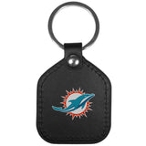 Miami Dolphins Leather Square Key Chains - Miami Dolphins - Flyclothing LLC