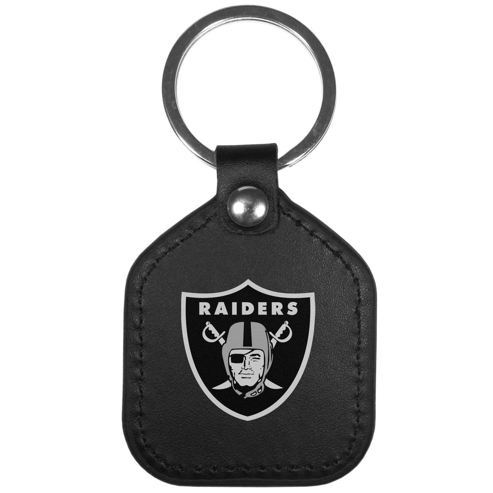 Oakland Raiders Leather Square Key Chains - Oakland Raiders - Flyclothing LLC