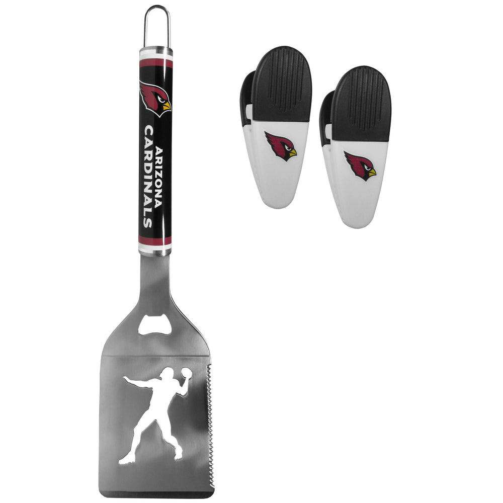Arizona Cardinals Steel Logo Spatula w/Chip Clips - Arizona Cardinals - Flyclothing LLC