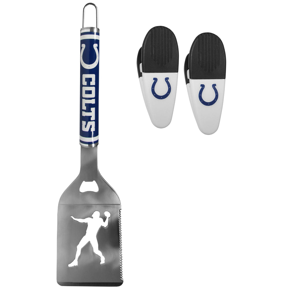 Indianapolis Colts Steel Logo Spatula w/Chip Clips - Indianapolis Colts - Flyclothing LLC