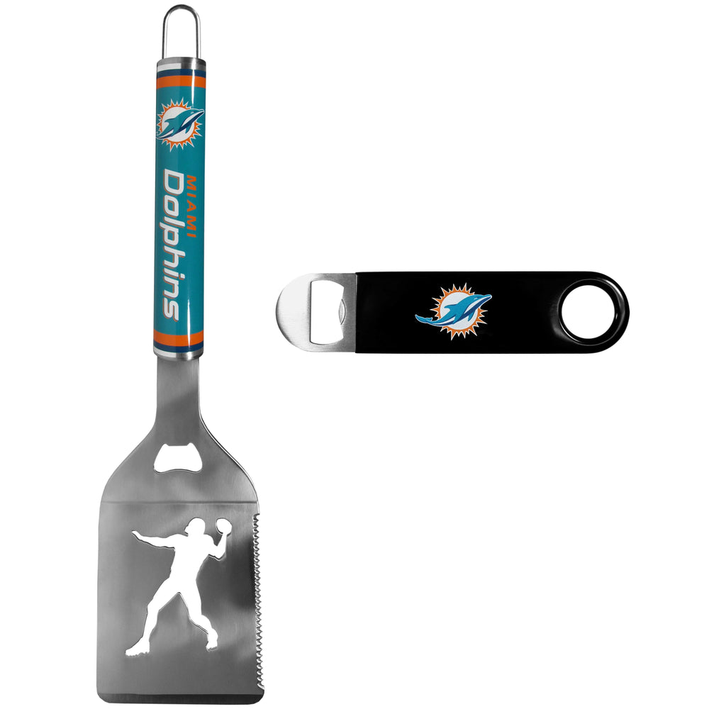 Miami Dolphins Steel Logo Spatula w/Bottle Opener - Miami Dolphins - Flyclothing LLC