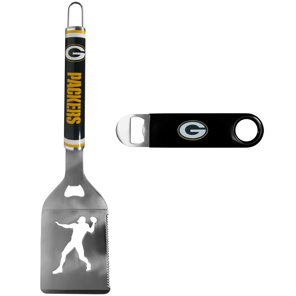 Green Bay Packers Steel Logo Spatula w/Bottle Opener - Green Bay Packers - Flyclothing LLC
