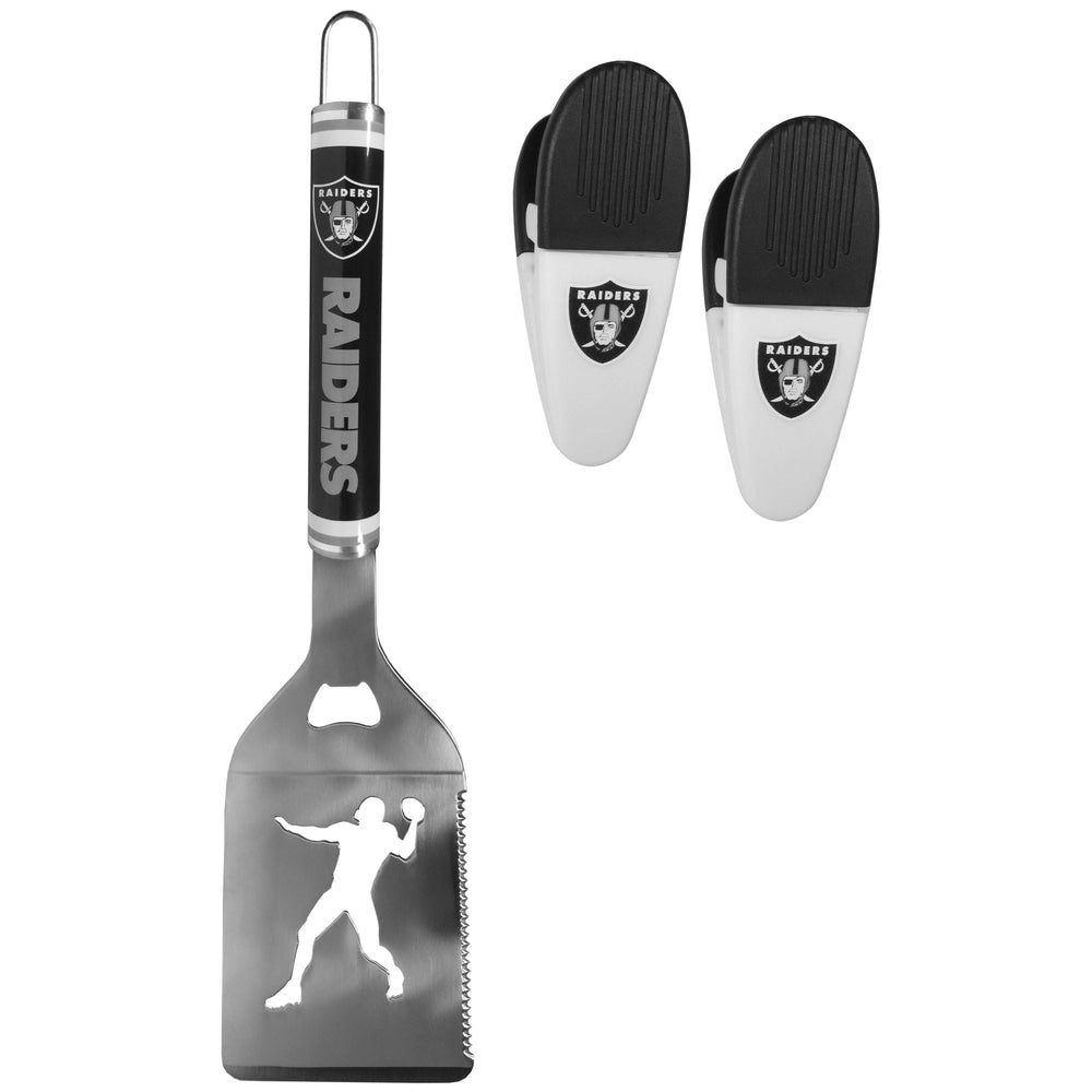 Las Vegas Raiders Steel Logo Spatula w/Chip Clips - Las Vegas Raiders - Flyclothing LLC