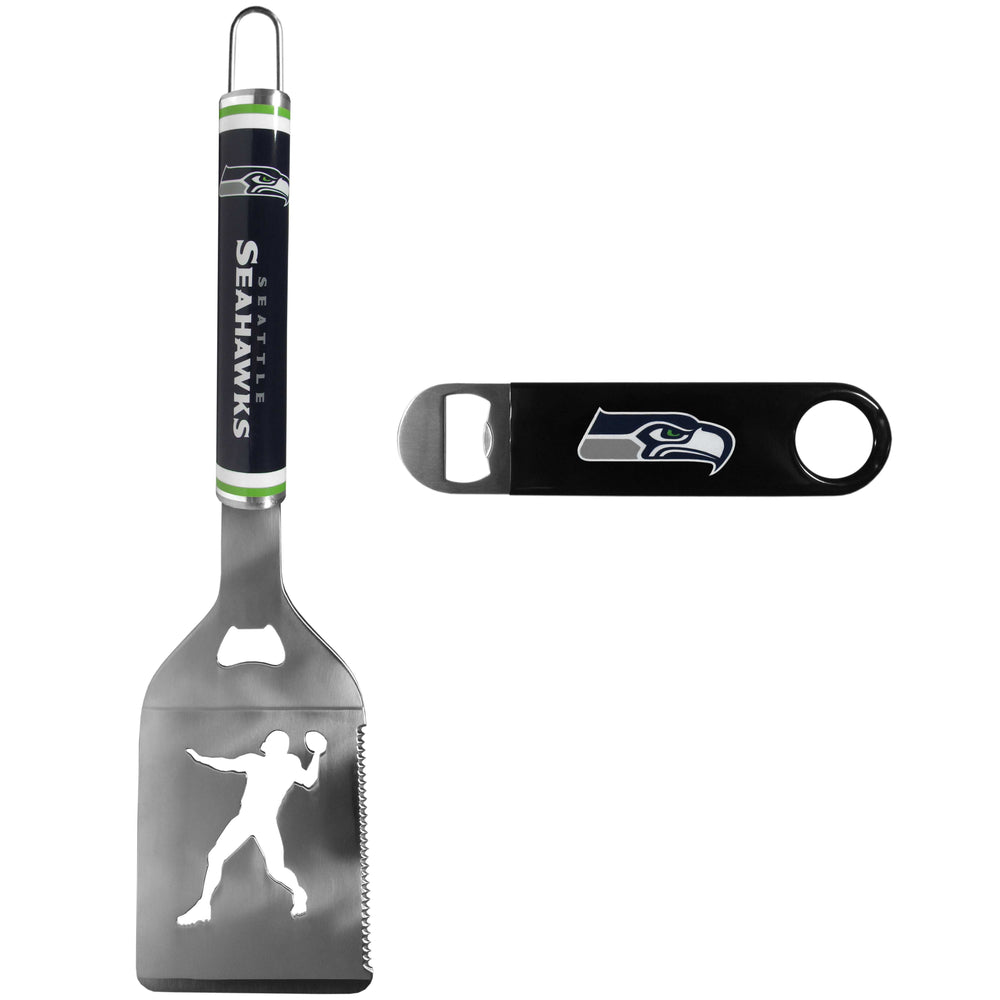 Seattle Seahawks Steel Logo Spatula w/Bottle Opener - Seattle Seahawks - Flyclothing LLC