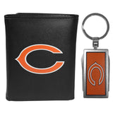 Chicago Bears Leather Tri-fold Wallet & Multitool Key Chain, Black - Chicago Bears - Flyclothing LLC