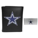 Dallas Cowboys Leather Tri-fold Wallet & Money Clip - Dallas Cowboys - Flyclothing LLC
