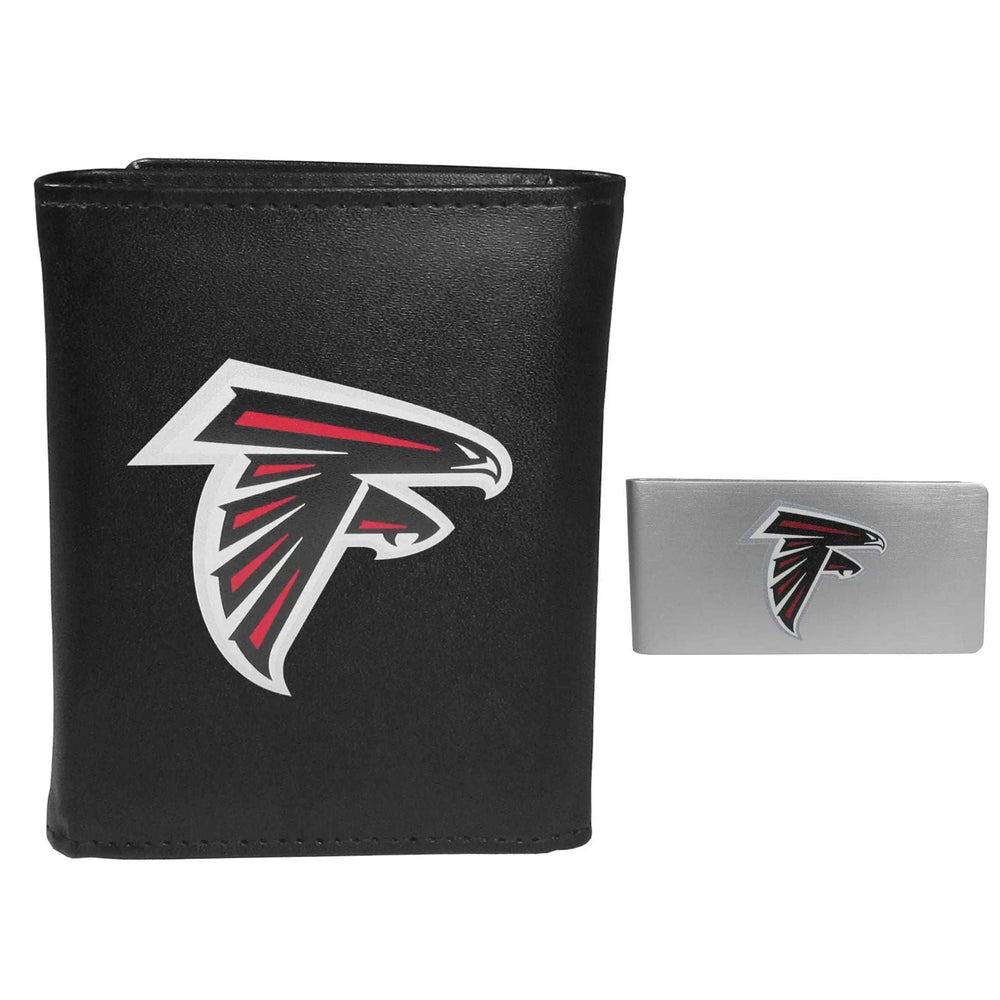 Atlanta Falcons Leather Tri-fold Wallet & Money Clip - Atlanta Falcons - Flyclothing LLC