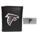 Atlanta Falcons Leather Tri-fold Wallet & Money Clip - Atlanta Falcons - Flyclothing LLC