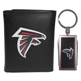 Atlanta Falcons Leather Tri-fold Wallet & Multitool Key Chain, Black - Atlanta Falcons - Flyclothing LLC