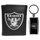 Las Vegas Raiders Leather Tri-fold Wallet & Multitool Key Chain - Las Vegas Raiders - Flyclothing LLC