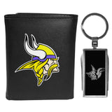 Minnesota Vikings Leather Tri-fold Wallet & Multitool Key Chain - Minnesota Vikings - Flyclothing LLC