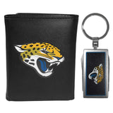 Jacksonville Jaguars Leather Tri-fold Wallet & Multitool Key Chain, Black - Jacksonville Jaguars - Flyclothing LLC