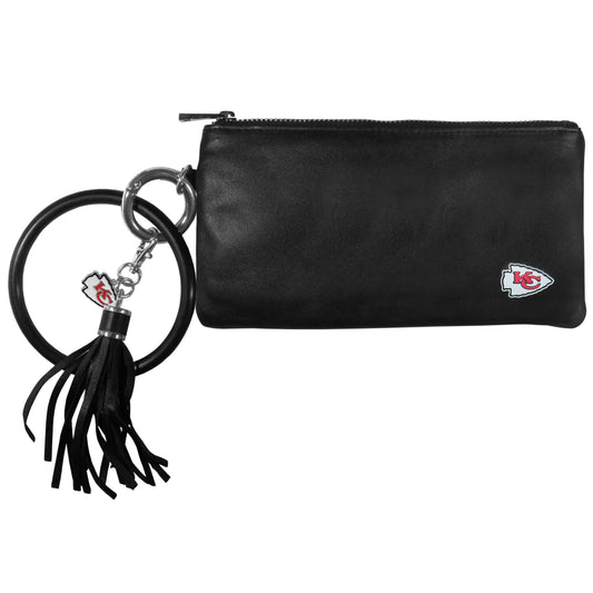 Kansas City Chiefs Leather Women's Bracelet Wallet - Kansas City Chiefs - Flyclothing LLC