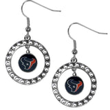 Houston Texans Rhinestone Hoop Earrings - Houston Texans - Flyclothing LLC