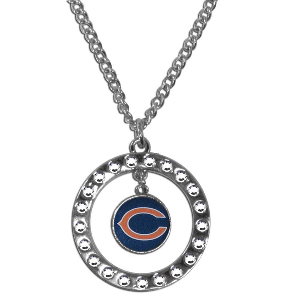 Chicago Bears Rhinestone Hoop Necklace - Chicago Bears - Flyclothing LLC