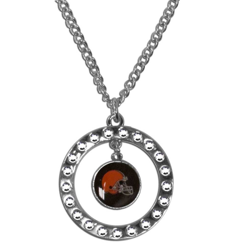 Cleveland Browns Rhinestone Hoop Necklace - Cleveland Browns - Flyclothing LLC