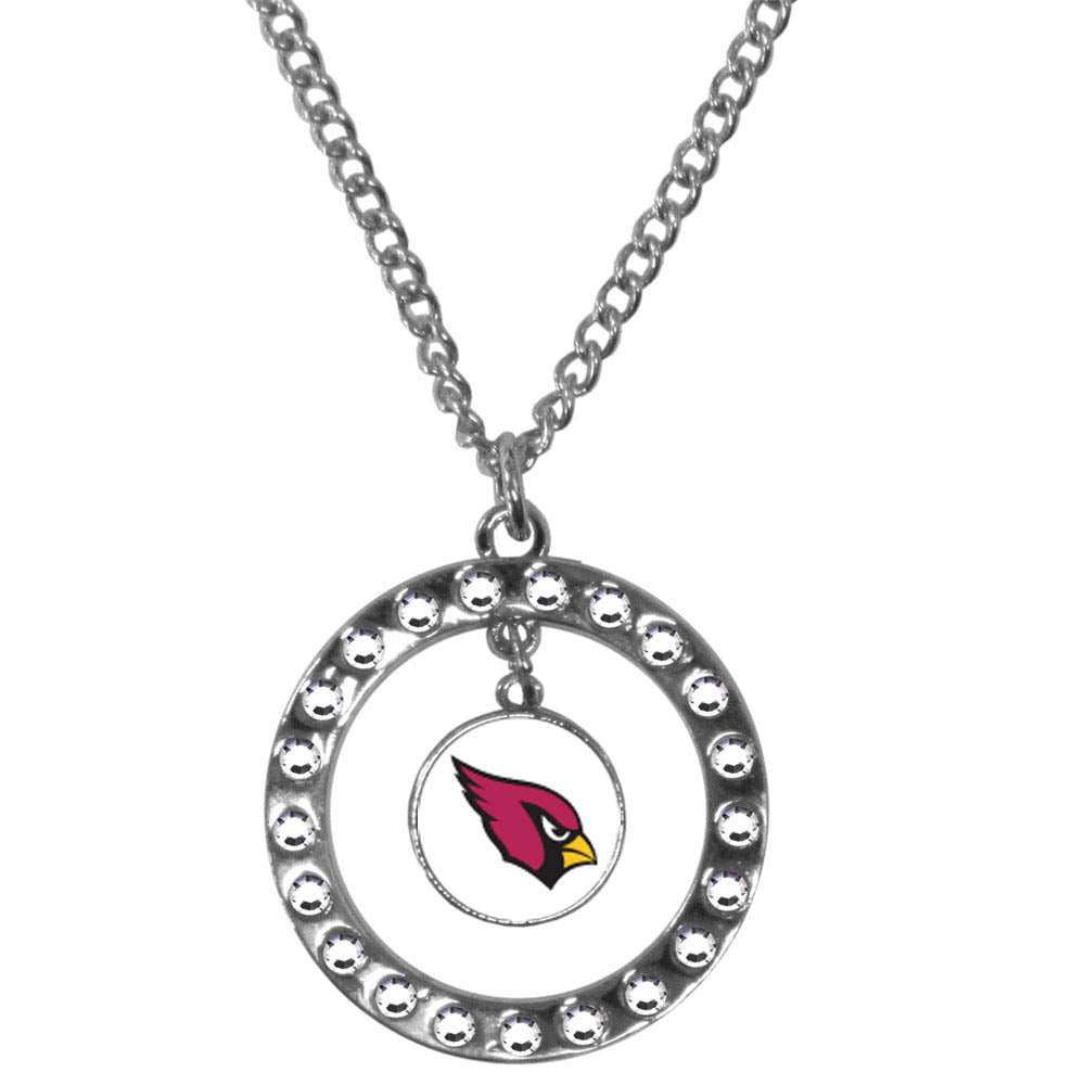 Arizona Cardinals Rhinestone Hoop Necklace - Arizona Cardinals - Flyclothing LLC